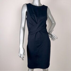 TopShop Twisted Waist Black Stretch Sleeveless Career Dinner Dress Waist Sz 6